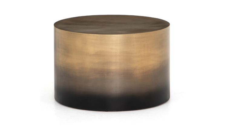 Ombre Brass Drum Coffee Table