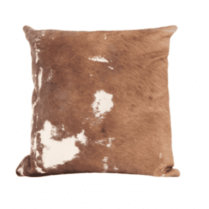 Cowhide Throw Pillow – Brown & White