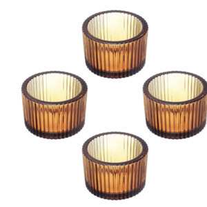 Deep Brown Glass Votive
