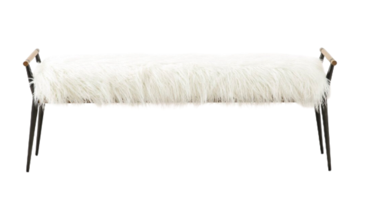Sheepskin Bench