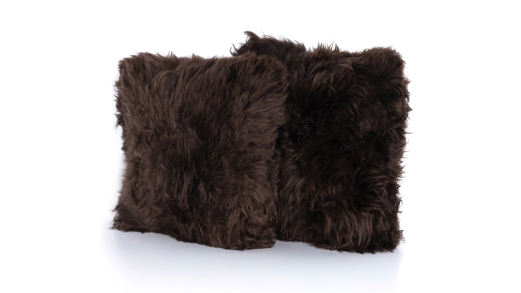 Lambskin Pillow - Brown