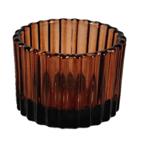 Brown Ribbed Votives - XS