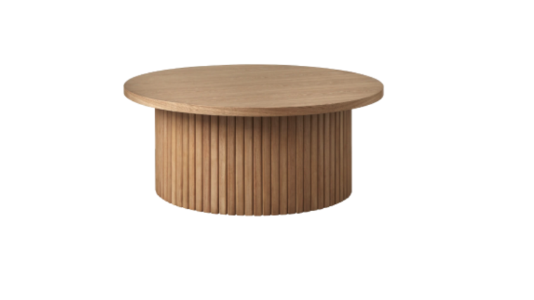 Fluted Low Profile Coffee Table