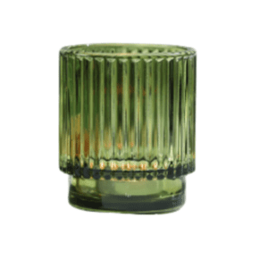 Green Ribbed Votive