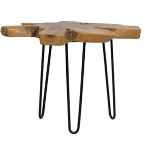 Raw Edge Wood Side Table