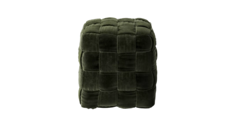 Interlaced Green Ottoman