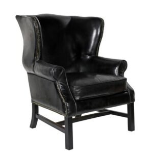Black Wingback Chair