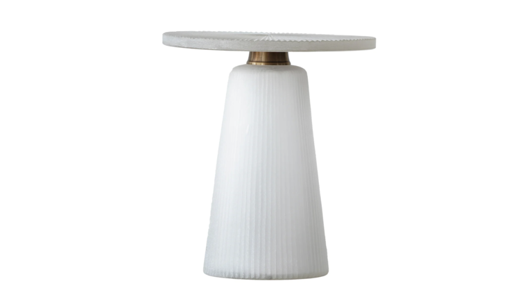 Luma Glass Pedestal Table