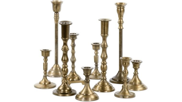 Brass Candlesticks (includes taper candle of choice)