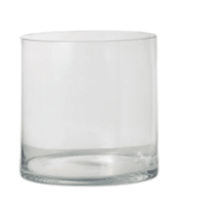 Glass votives 6"x6"