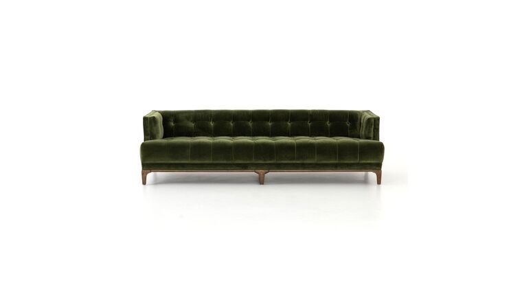 Tufted Olive Sofa