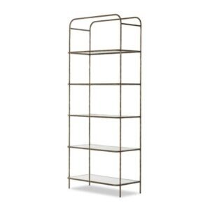 Aged Brass Bookshelf