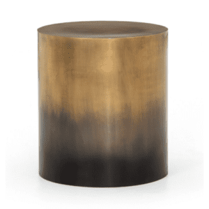 Ombre Brass Drum Side Table