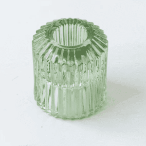 Small Green Ribbed Votives