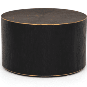 Wood Bunching Drum Coffee Table - Espresso - Small