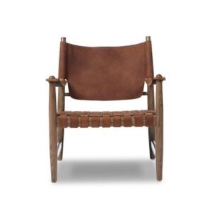 Woven Leather Sling Chair