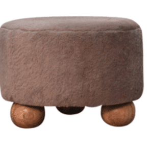 Faux Fur Ottoman