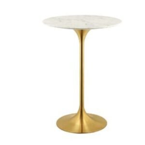 Highboy - Brushed Brass Base Marble Top