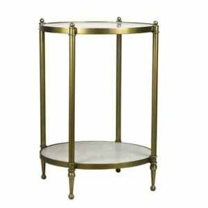 Brass & Marble Side Table