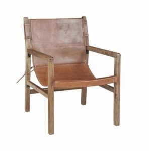 Leather Sling Chair - Cognac