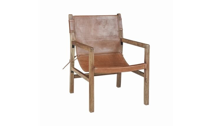 Leather Sling Chair - Cognac